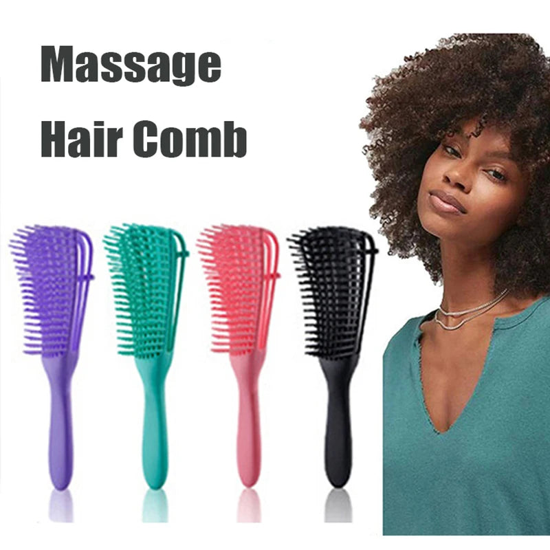 Brosse Démêlante Massante - Spéciale Cheveux Bouclés et Épais