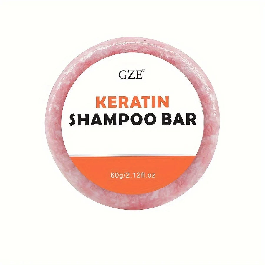 Barre Shampoing Kératine Solide - Anti-Frisottis Tous Types de Cheveux