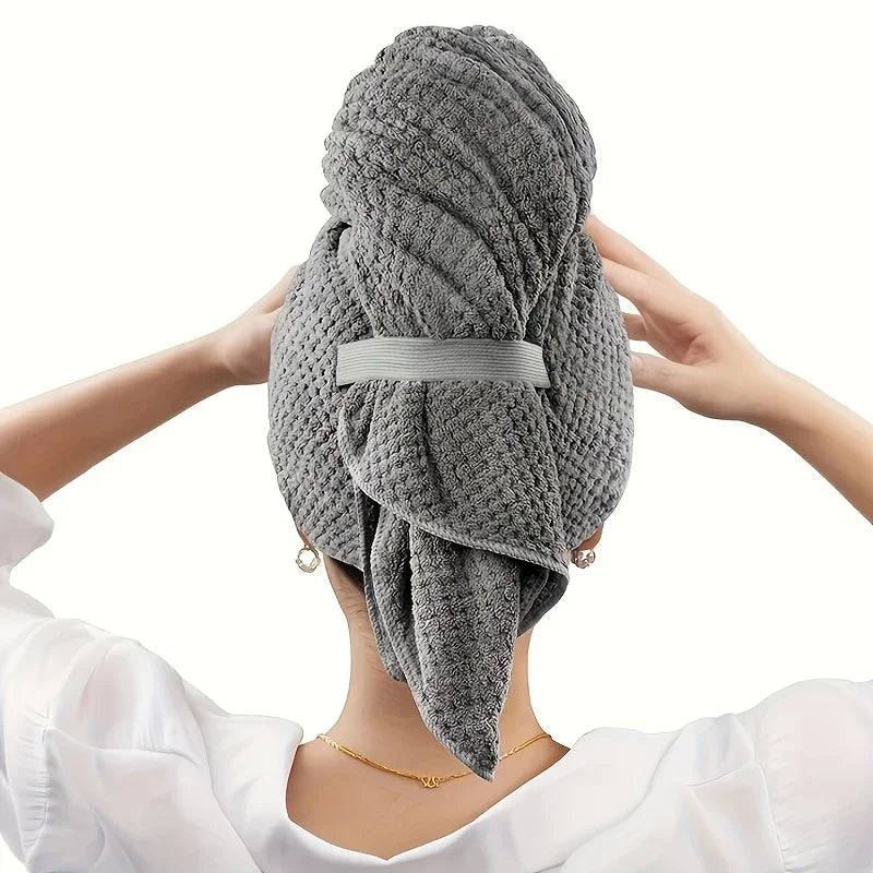 Serviette Microfibre Cheveux Extra Large - Séchage Rapide Anti-Frisottis
