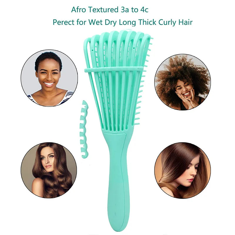 Brosse Démêlante Massante - Spéciale Cheveux Bouclés et Épais