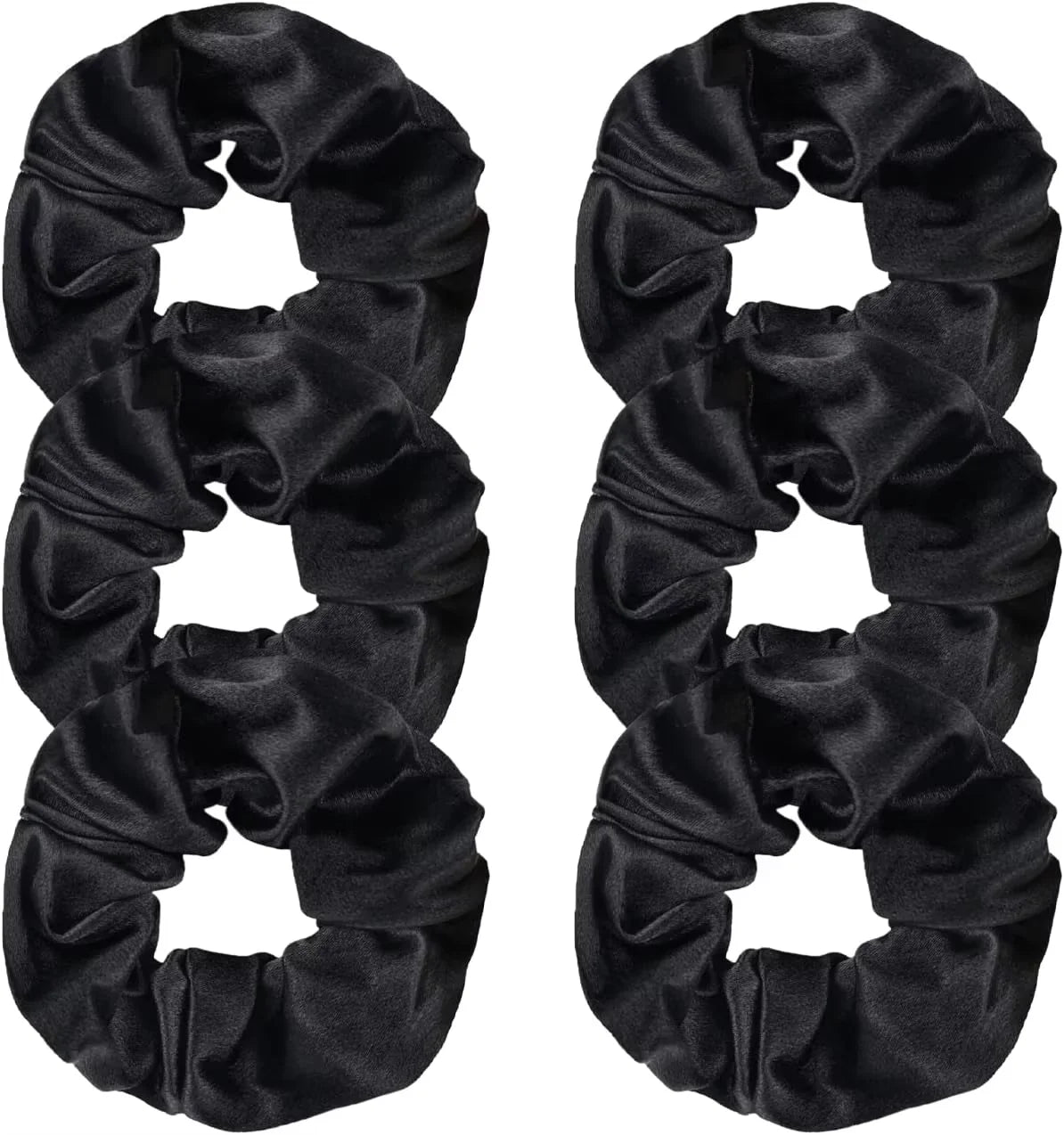 Lot de 6 Chouchous en Satin - Élastiques Anti-Frisottis pour Cheveux