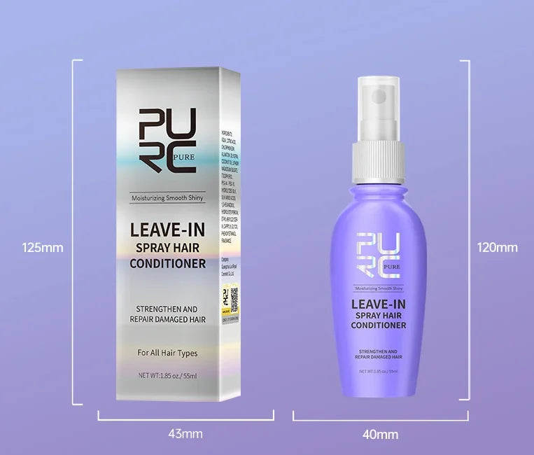 Spray Leave-In à l'Huile de Coco - Soin Sans Rinçage Anti-Frisottis