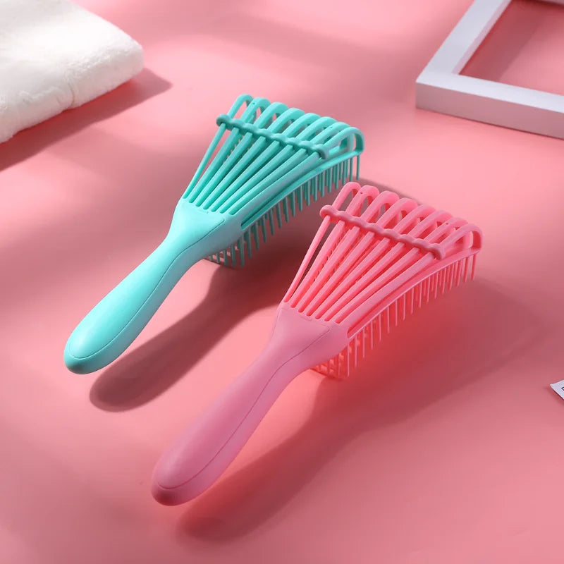 Brosse Démêlante Massante - Spéciale Cheveux Bouclés et Épais