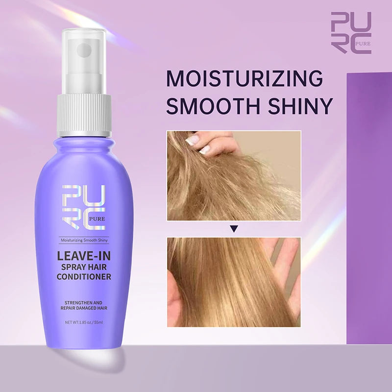 Spray Leave-In à l'Huile de Coco - Soin Sans Rinçage Anti-Frisottis